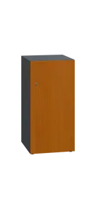 DOMINIT 21 úložná skříň 1-boxová, 917x450x400 mm, korpus antracit, dvířka třešeň šumavská